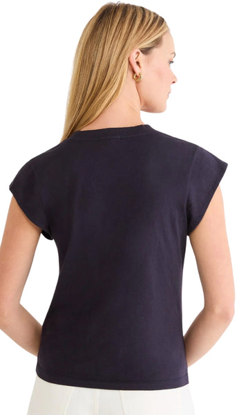Cap Sleeve V-Neck Supima Cotto