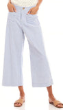 Stripe Cropped Wide Leg Pants