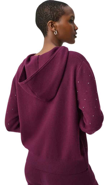 Embelished Hooded Pullover Sweater