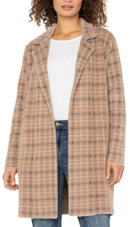 Grey Mix Ground Intarsia Rib Sweater