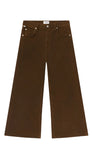 Lyra Wide Leg Crop In Corduroy - Manuka