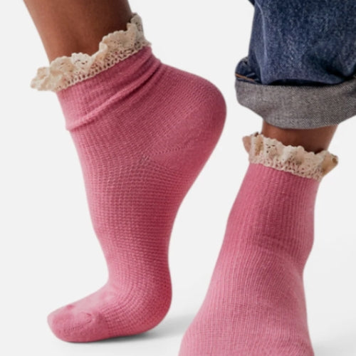 Beloved Waffle Knit Ankle Sock