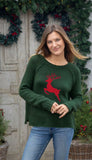 Reindeer Raglan Crew