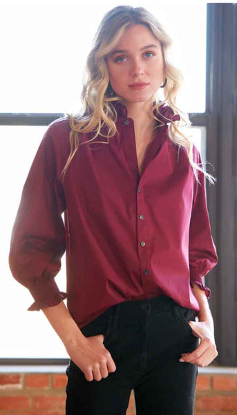 Fiona Shirt Solid Silky Poplin