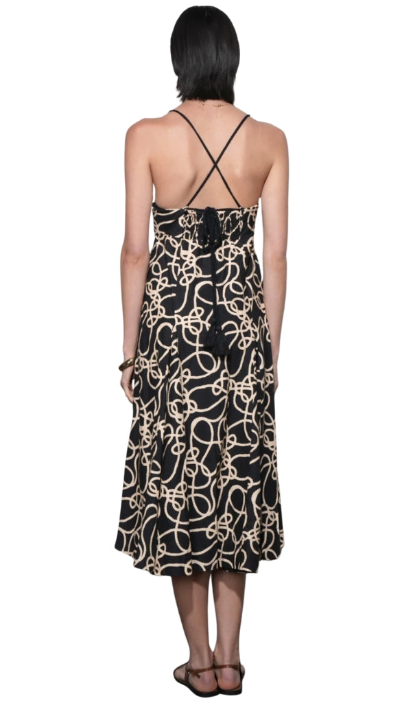 Tara Braided Strap Midi Dress