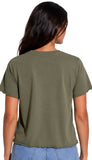 Jackie Raw Edge Crew Neck Tee