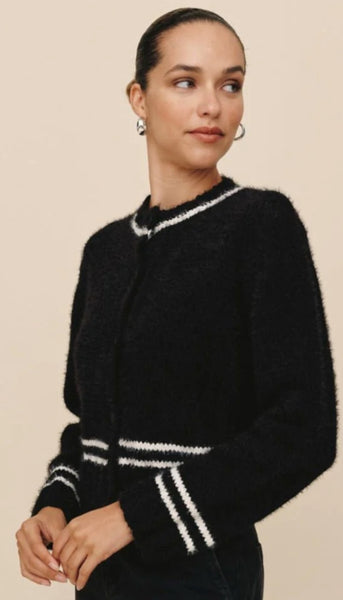 Contrast Stripe Cardigan