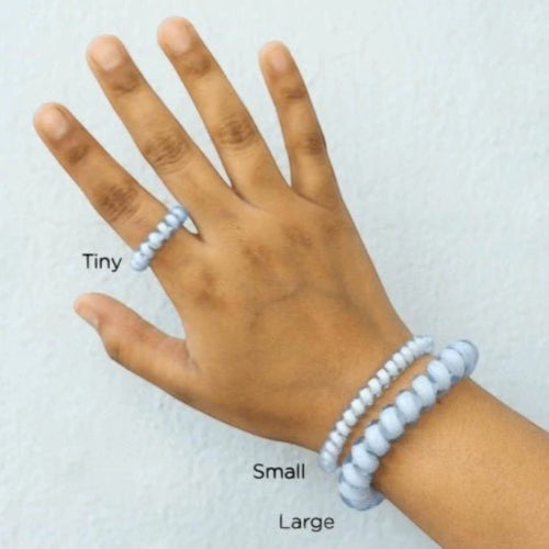 Large Hair Tie-Washed Denim