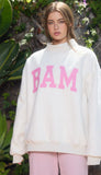 Mahj & Bam Mock Neck Sweatshirt-Reversible