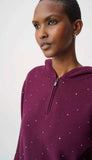 Embelished Hooded Pullover Sweater