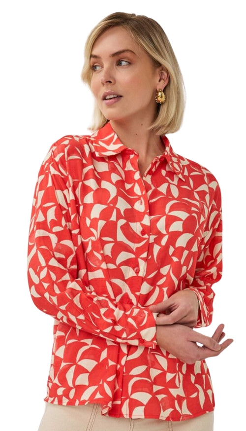 Scarlet Graphic Blouse