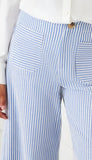 Stripe Cropped Wide Leg Pants