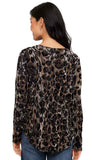 Velvet Burnout Shirttail Top