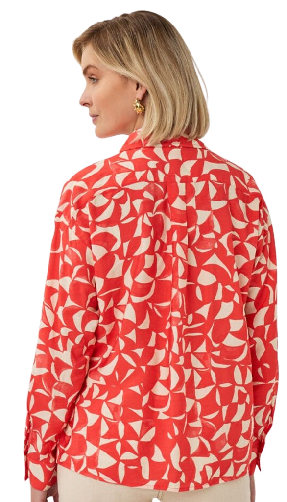Scarlet Graphic Blouse