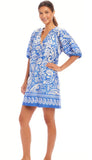 Puff Sleeve Peasant Dress