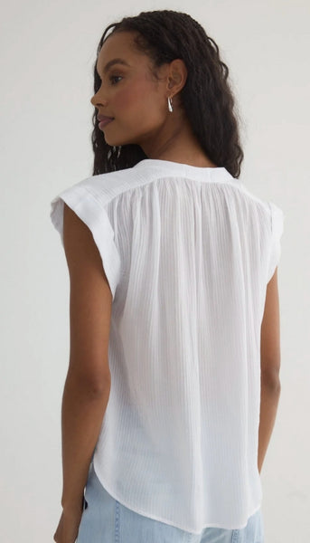 Shirred Pullover Cap Sleeve