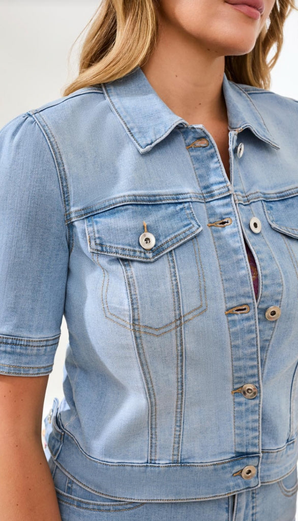 Elbow Sleeve Denim Jacket