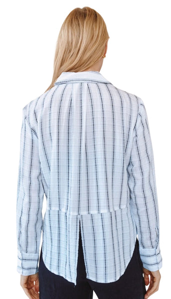 Clean Split Back Button Down