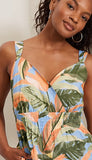 Beach Blooms Sleeve Midi Dress