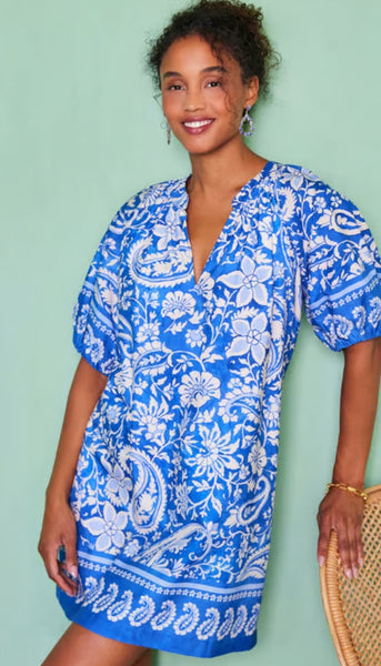 Puff Sleeve Peasant Dress