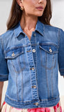 Elbow Sleeve Denim Jacket