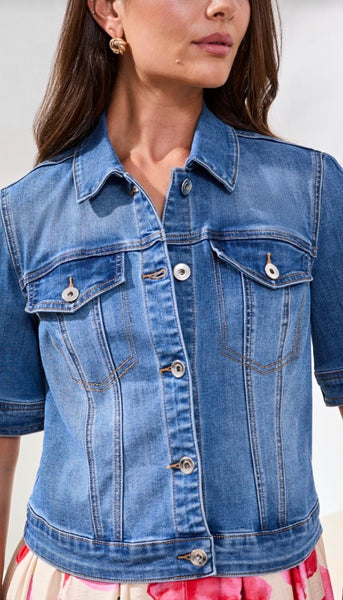 Elbow Sleeve Denim Jacket