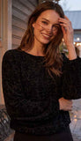 Velvet Burnout Boatneck Top