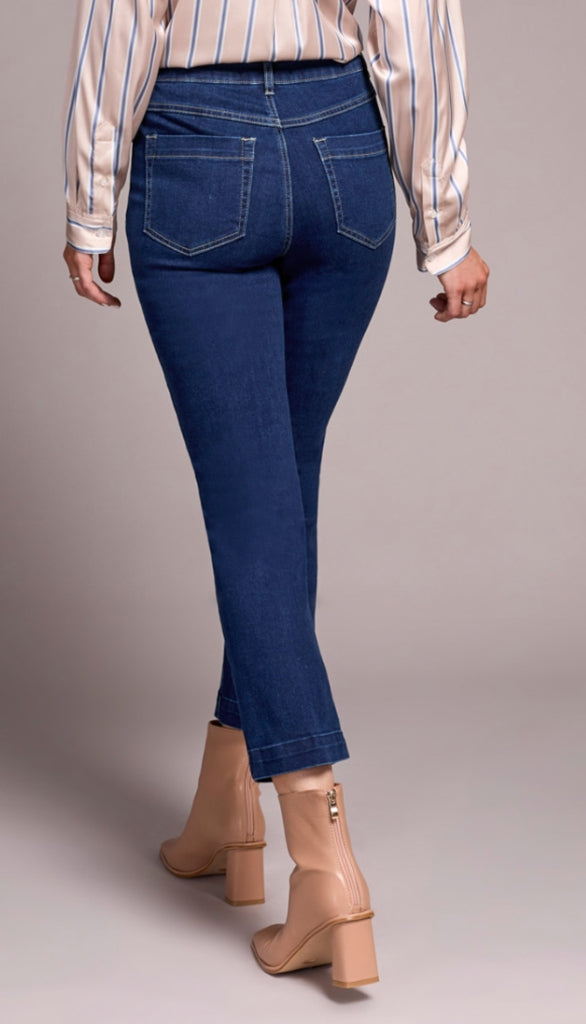 Audrey Pull On Crop Straight Jeans