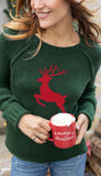 Reindeer Raglan Crew