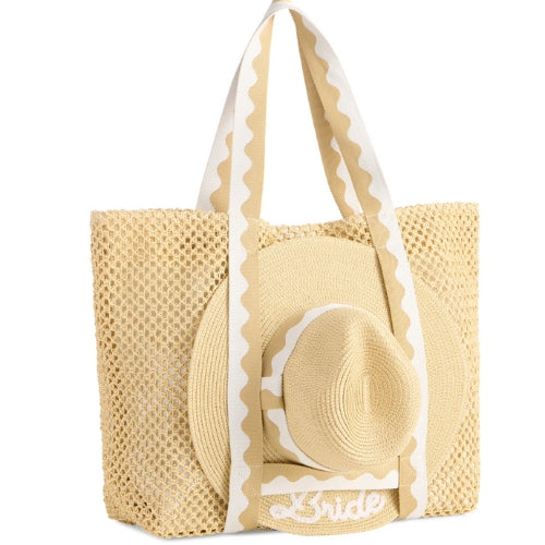 "Bride Hat And Tote Set