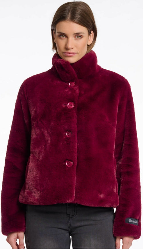 Single Breasted Fake Fur Jacket