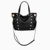 Daniel Medium Black Bag, Red Zip