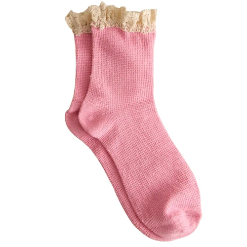Beloved Waffle Knit Ankle Sock