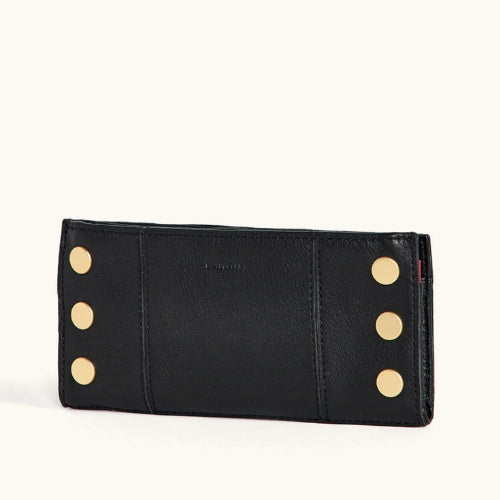 110 North-Black, Brushed Gold, Red Zipper