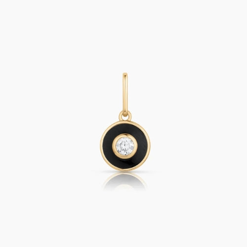 Olivet Black Enamel Charm