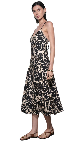 Tara Braided Strap Midi Dress