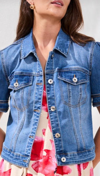 Elbow Sleeve Denim Jacket