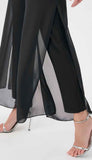 Chiffon Wide Leg Pull On Pants