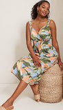 Beach Blooms Sleeve Midi Dress