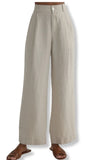 Pleated Wide Leg Ankle Pant