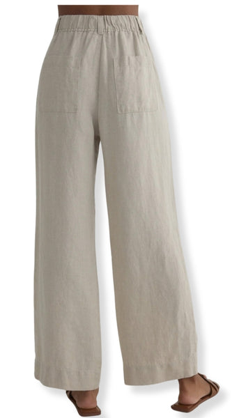 Pleated Wide Leg Ankle Pant