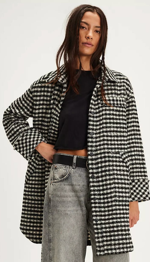 Get Around Houndstooth Shacket