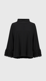 Silky Knit Trapeze Top with Novelty Cuffs