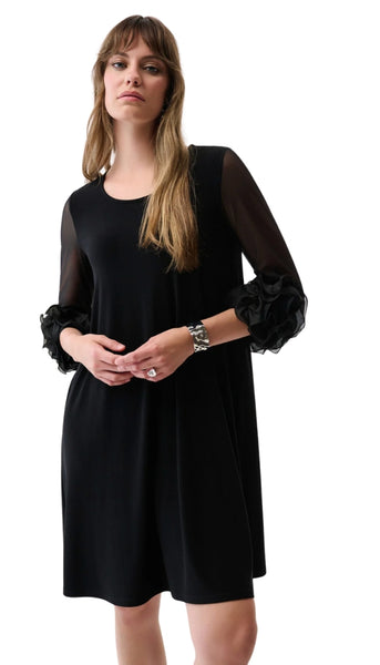 A-Line Dress With Ruffle Trim