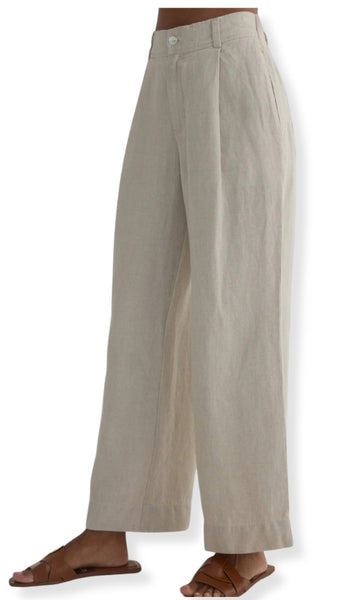Pleated Wide Leg Ankle Pant