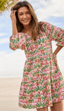 Palm Pointe 3/4 Sleeve Dress