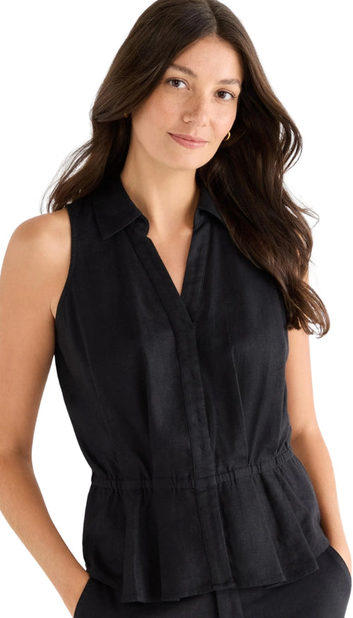 Stretch Linen Cinch Vest