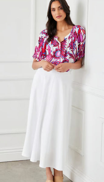 Short Sleeve Peasant Top
