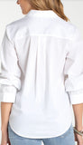 Adjustable Sleeve Button Front Top