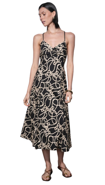 Tara Braided Strap Midi Dress